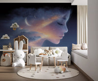 Celestial Dreamer Portrait Wall Mural