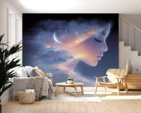 Celestial Dreamer Portrait Wall Mural