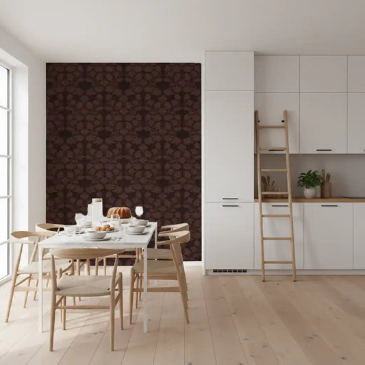 Deep Earthy Floral Motif Wallpaper⁠