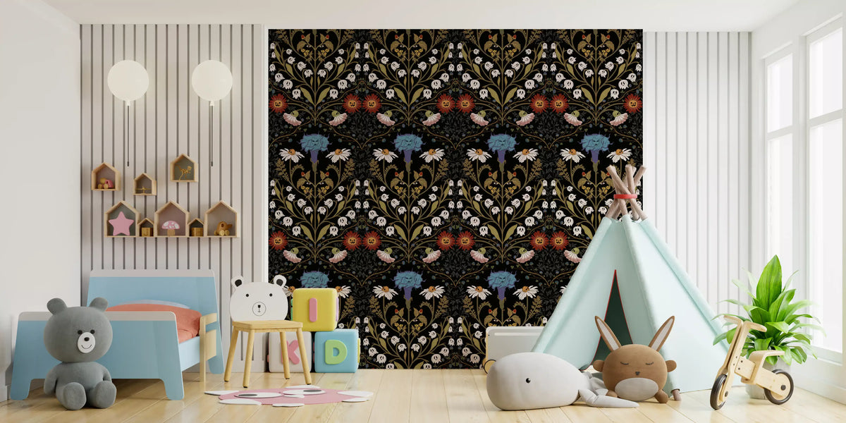Spectral Bloom and Ghostly Foliage Wallpaper⁠