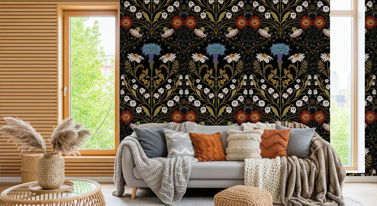 Spectral Bloom and Ghostly Foliage Wallpaper⁠
