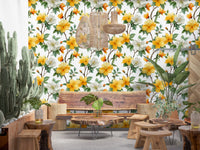 Sun-Kissed Golden Blossom Branches Wallpaper⁠