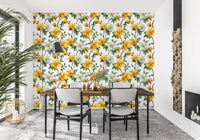 Sun-Kissed Golden Blossom Branches Wallpaper⁠