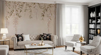 Minimalist Botanical Weeping Boughs Wall Mural