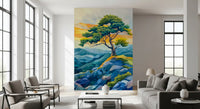 Abstract Horizon Tree Wall Mural