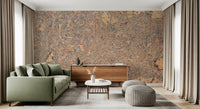 Organic Bark Swirls Wall Mural