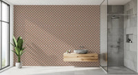 Minimalist Terracotta Geometric Grid Wallpaper⁠