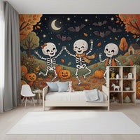 Autumn Night Forest Celebration Wall Mural