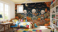 Autumn Night Forest Celebration Wall Mural