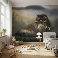 Misty Forest Persian Feline Wall Mural