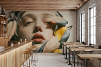 Botanical Portrait Study Wall Mural