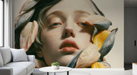 Botanical Portrait Study Wall Mural