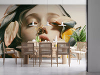 Botanical Portrait Study Wall Mural