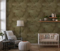 Torn Leather - Olive Gold Wallpaper⁠
