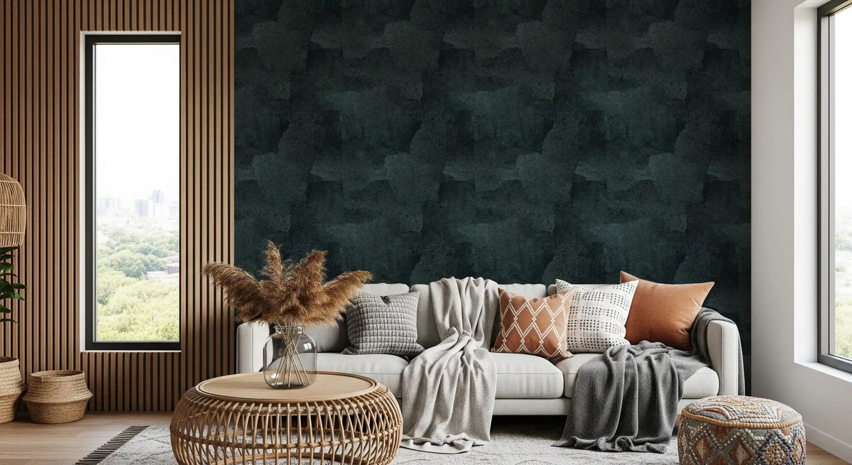 Torn Leather - Petrol Wallpaper⁠