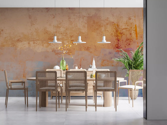 Sunset Horizon Brushstrokes Wall Mural