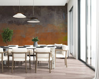 Abstract Layers of Ochre Wall Mural