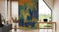 Abstract Painted Palm Landscape Wall Mural