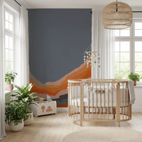 Abstract Painted Horizon Layers Wall Mural