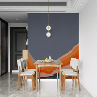 Abstract Painted Horizon Layers Wall Mural
