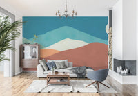 Minimalist Desert Dusk Landscape Wall Mural