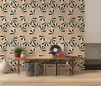 Minimalist Ginko Leaf Pattern Wall Mural