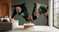 Painted Equine Duo Wall Mural