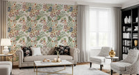 Rustic Meadow Wildflower Illustration Wallpaper⁠
