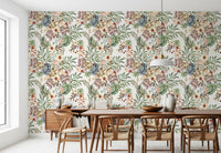 Rustic Meadow Wildflower Illustration Wallpaper⁠