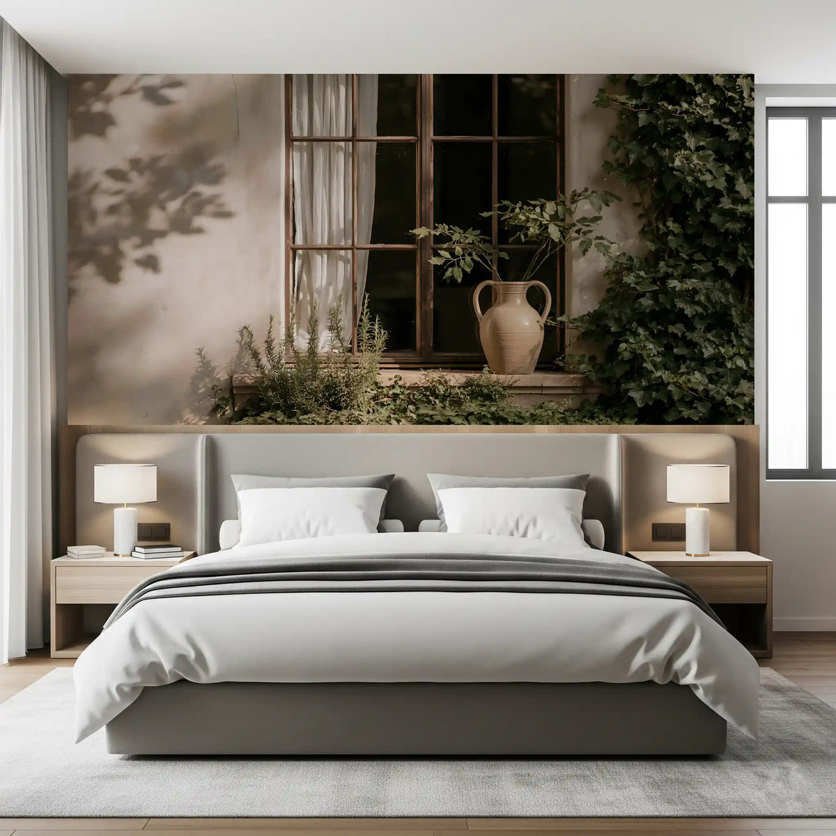Rustic Ivy Framed Window Wall Mural