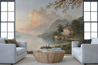 Italian Lake Villa Landscape Wall Mural