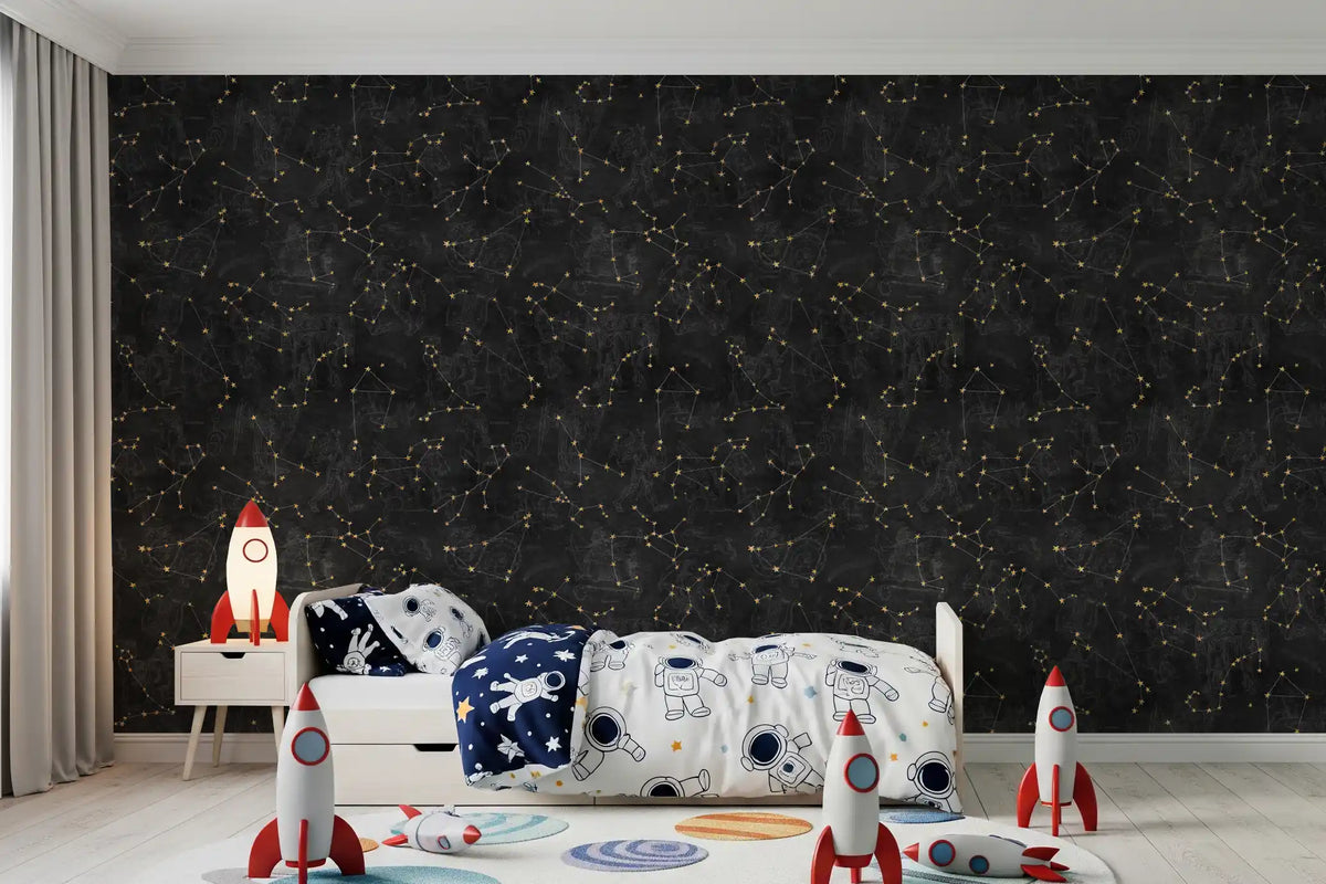 Eternal Star Atlas - Charcoal Wallpaper⁠