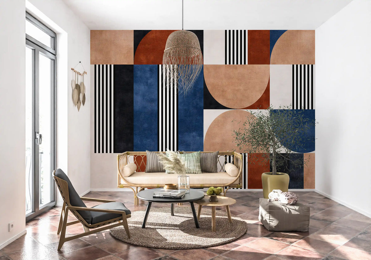 Modern Geometric Mosaic Wall Mural