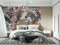 Exotic Fauna and Lush Flora Mural Wall Mural