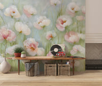 Ethereal Pastel Meadow Wall Mural