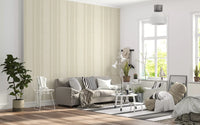 Ticking Checker Stripes - Cream Wallpaper⁠