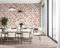 Watercolor Woodland Mushroom Pattern Wallpaper⁠