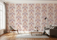 Soft Watercolor Damask Swirls Wallpaper⁠