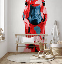 Abstract Painted Goose Portrait Wall Mural
