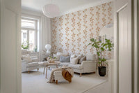 Serene Beige Botanical Vines Wallpaper⁠