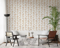 Serene Beige Botanical Vines Wallpaper⁠