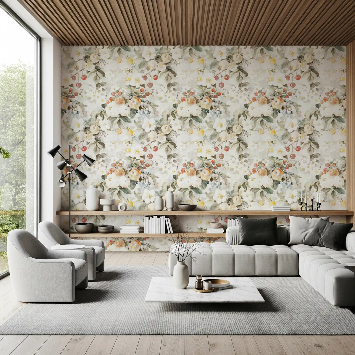 Rustic Orchard Botanical Harvest Wallpaper⁠