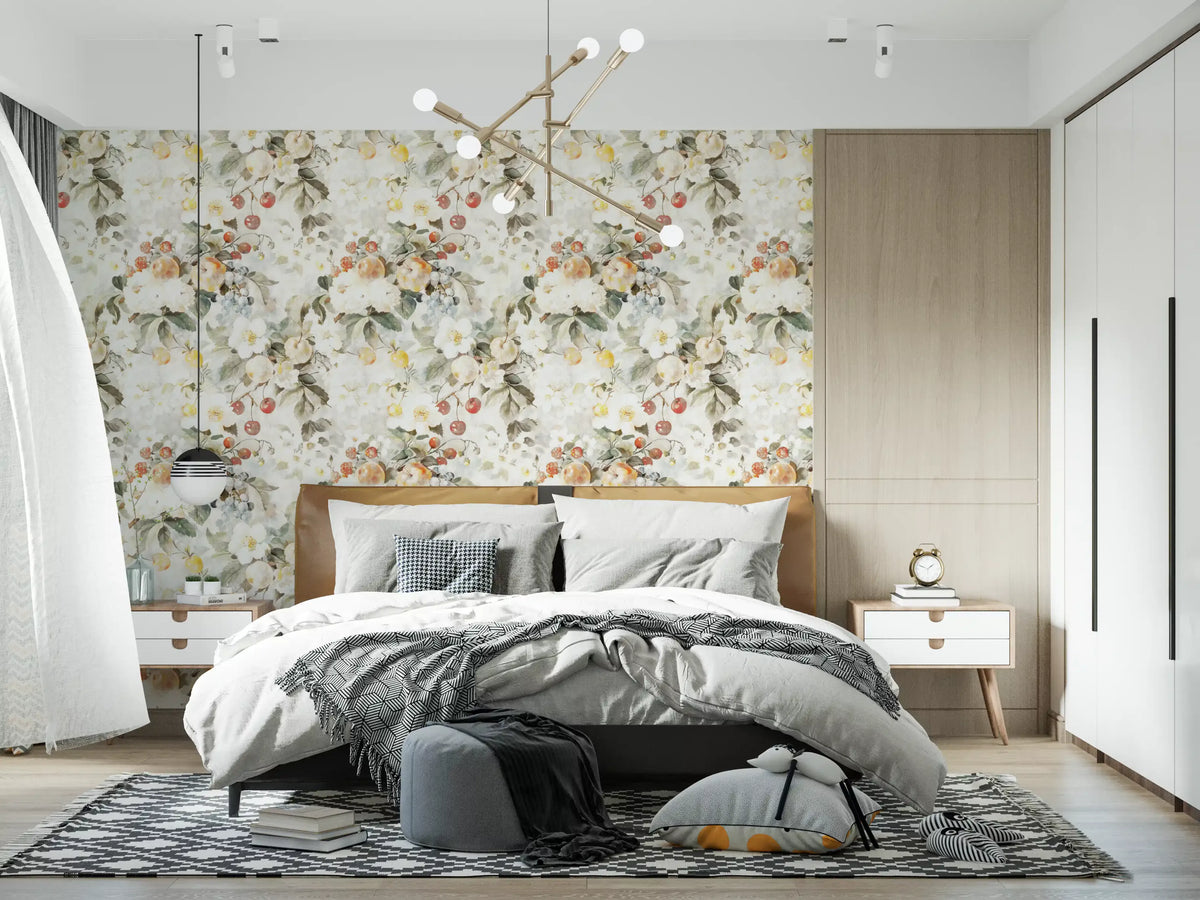 Rustic Orchard Botanical Harvest Wallpaper⁠