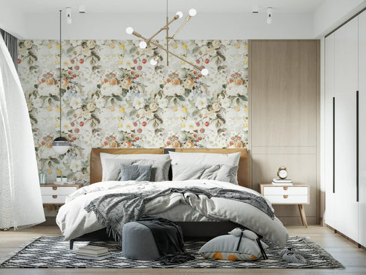 Rustic Orchard Botanical Harvest Wallpaper⁠