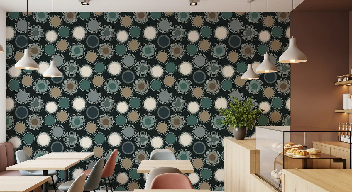 Graphic Sunburst Repeat Wallpaper⁠