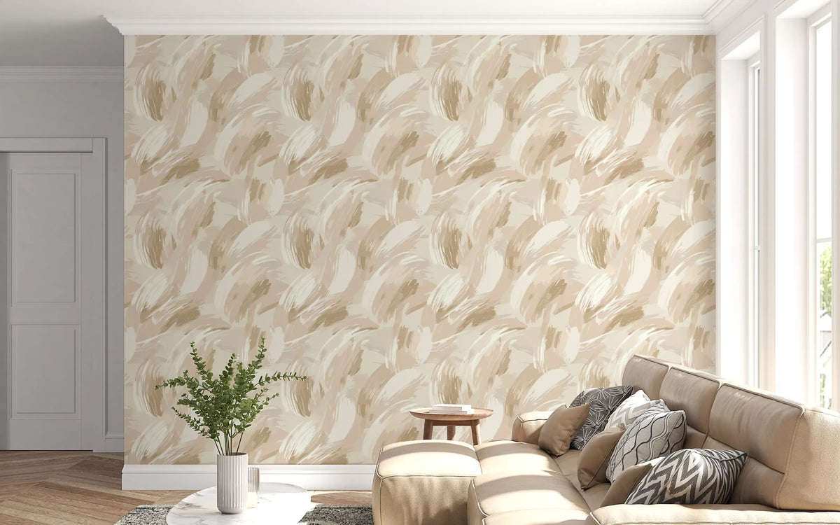 Neutral Brushstroke Sweep Wallpaper⁠