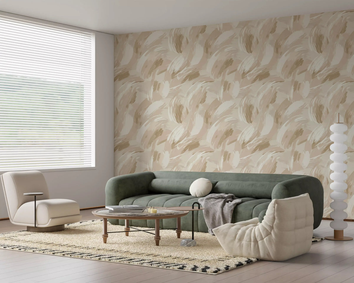 Neutral Brushstroke Sweep Wallpaper⁠