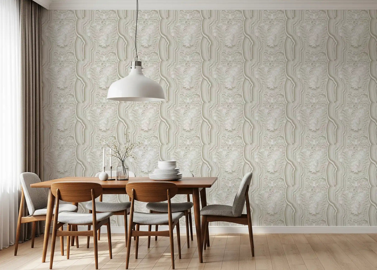 Serene Linear Texture in Cream Wallpaper⁠