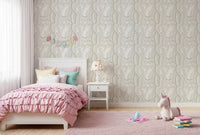Serene Linear Texture in Cream Wallpaper⁠