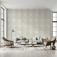 Serene Linear Texture in Cream Wallpaper⁠
